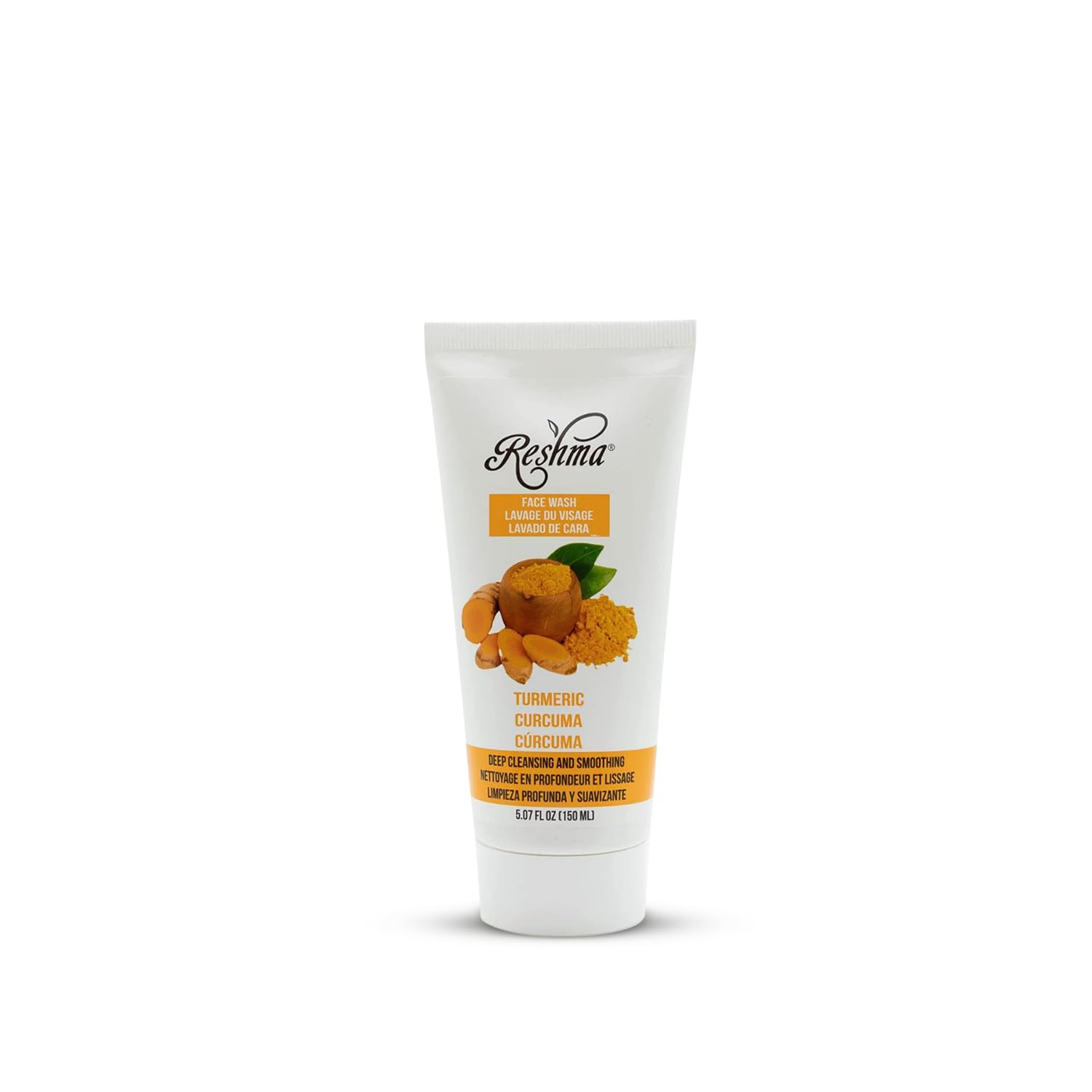 Reshma BeautyTurmeric Face Wash Cleanser for All Skin Types & Dull Skin Gentle for Acne Prone Skin For Dark Spots and Anti-Aging Removes Make Up For Daily Use Cruelty Free, 5.07 fl oz (Pack of 1)