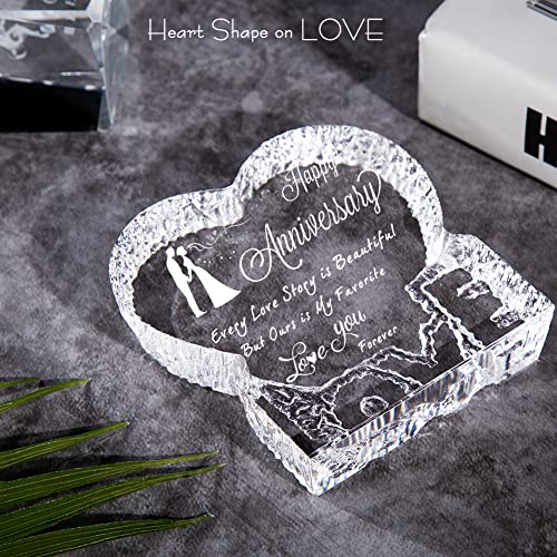 Zrenjhus Gift For Her Anniversary Wife Crystal Heart Shaped Romantic Gifts For Women Husband Couple Valentines Day #TOP4
