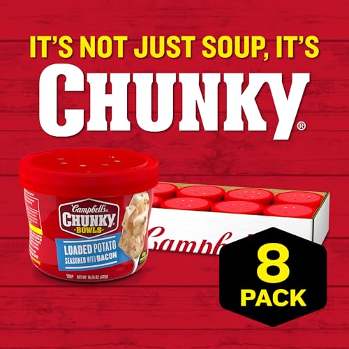 Image of Campbell's Chunky Soup, Loaded Potato Seasoned with Bacon, 15.25 oz Microwavable Bowl (Case of 8)
