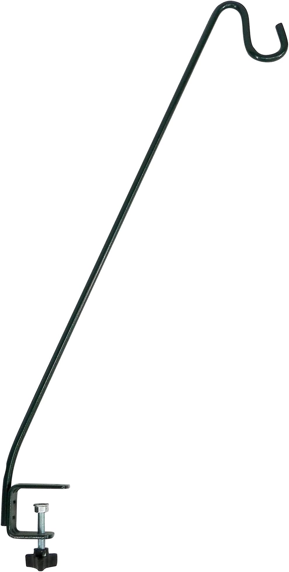 More Birds33-Inch Clamp-On Deck Hook, Steel, Bird Feeders, Plants, and Windchimes, Black