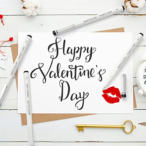 MARTCOLOR-Drawing-Pens-Black-Multiliner-9-Pack-Anime-Pens-Sketch-Pens-Micro-Pen-Drawing-Pens-for-Artists-Fineliner-Pens-Art-Pens-Inking-Pens-Line-Art-Pens-Bible-Journaling-Pens