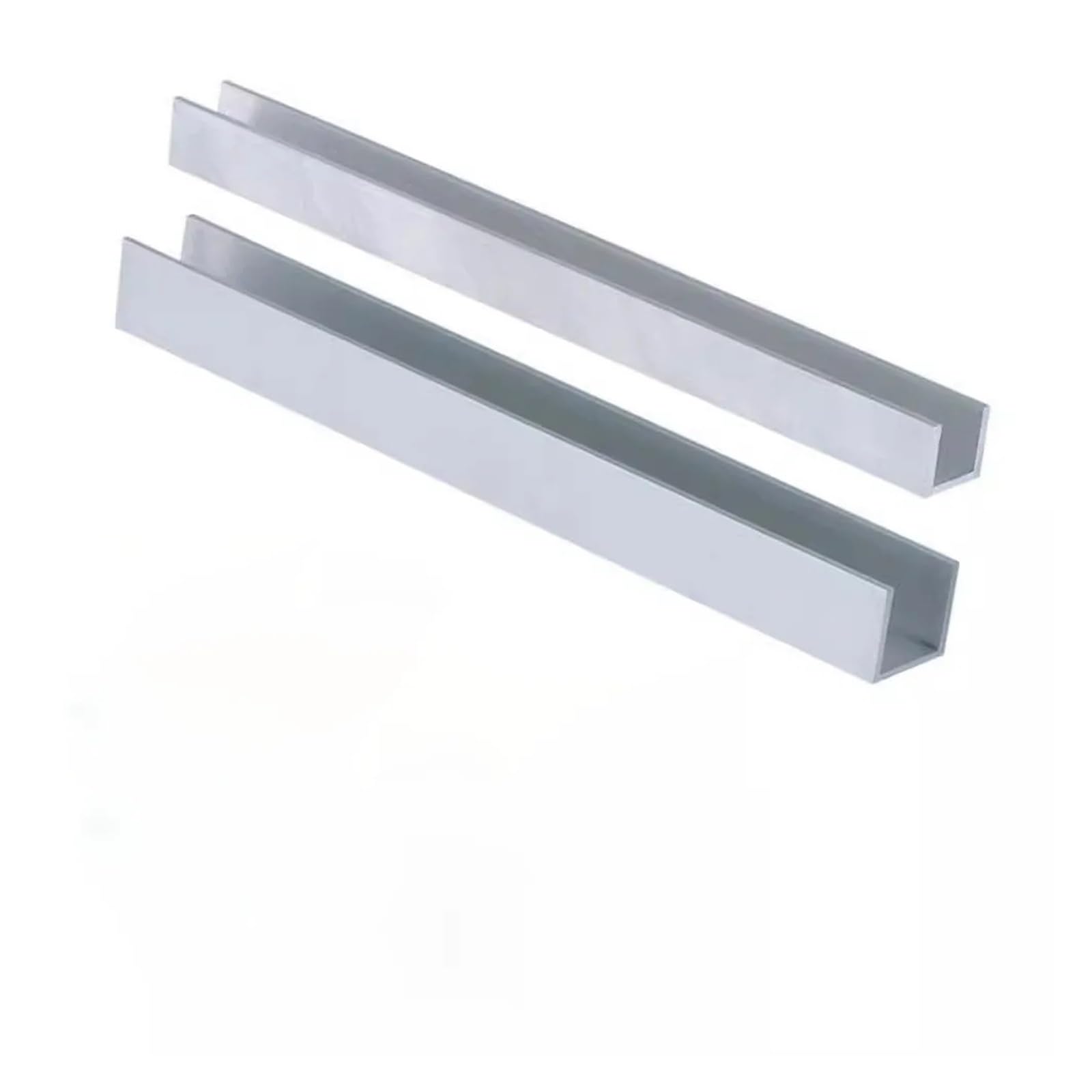 Ángulo de aluminio Perfil de ranura de riel ranurado en forma de U de aleación de aluminio