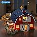 INSOON Farm Barn Building Set with LED, Western Farm House Building Block with Windmill Tractor Horse Animals 1405 PCS, Big Barn Construction Toy Brick Kit for Adults Teens Boys Girls 10-12+