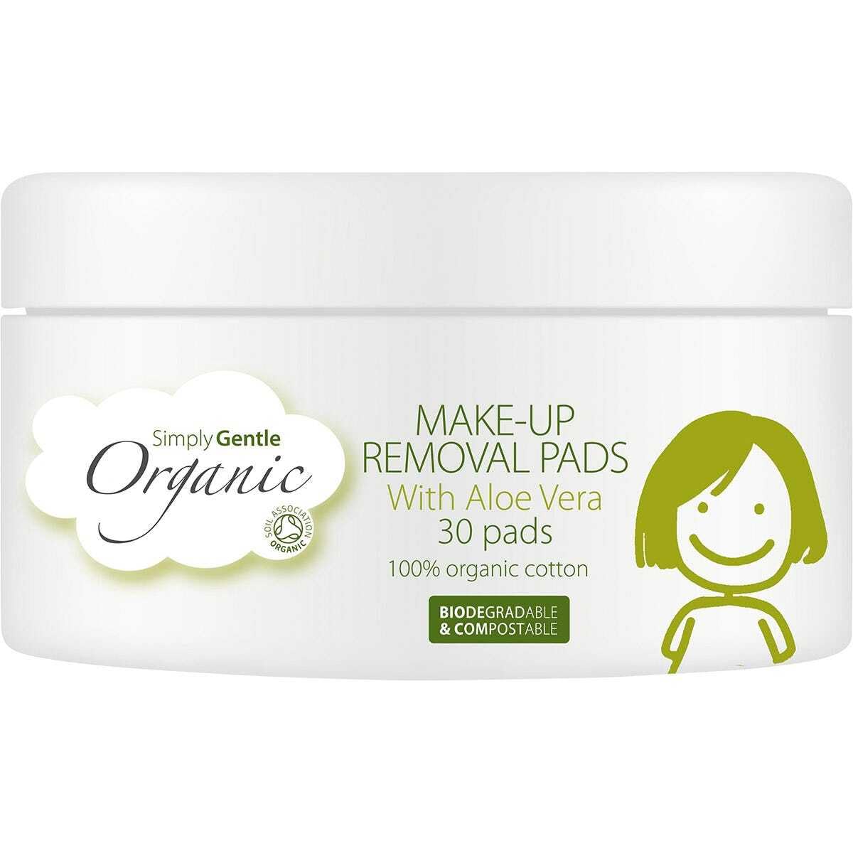 Simply Gentle Organic Cotton Facial Cleansing - Pack of 30 Pads