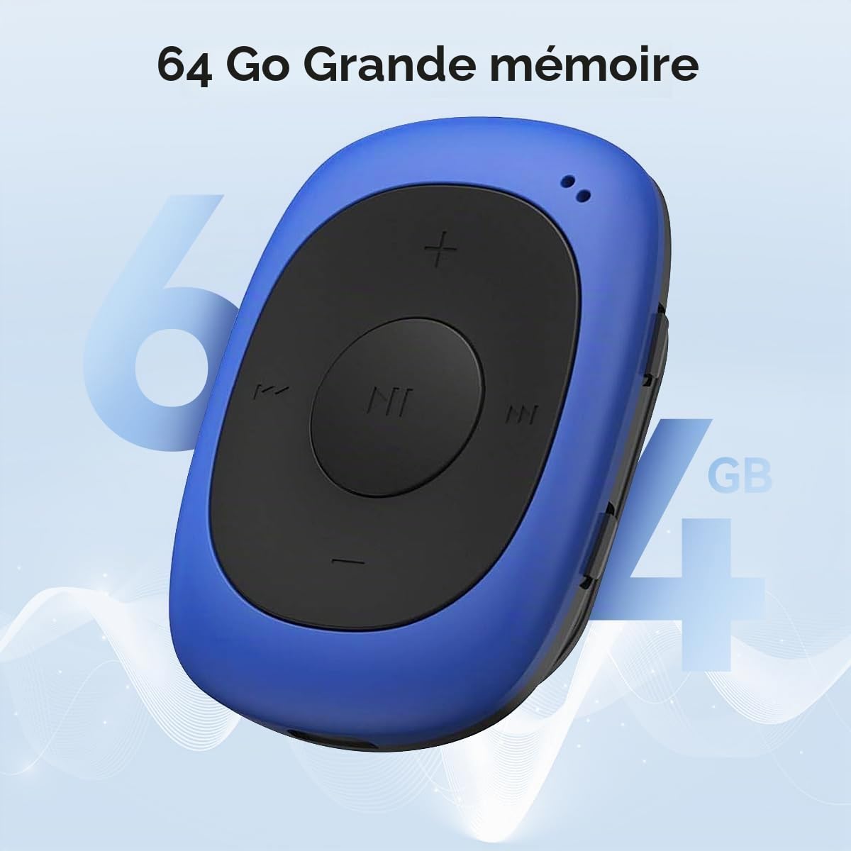 AGPTEK 64Go Lecteur MP3 avec Clip,Baladeur MP3 Sport Portable