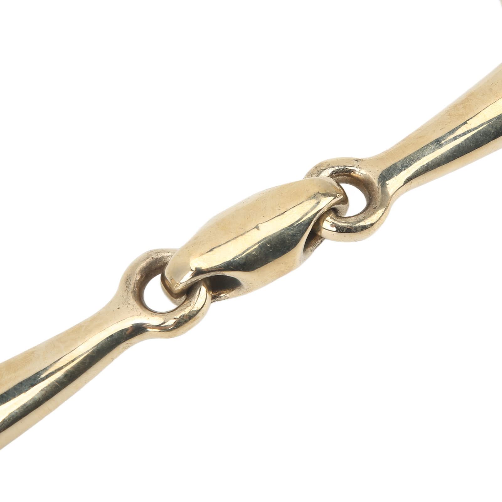 Caballo Anillos Snaffle bit, Acero Inoxidable Caballo Boca bit, Cobre Bisagra Caballo Anillos Sueltos Curvo Ángulo Lozenge para Regalos al Aire Libre