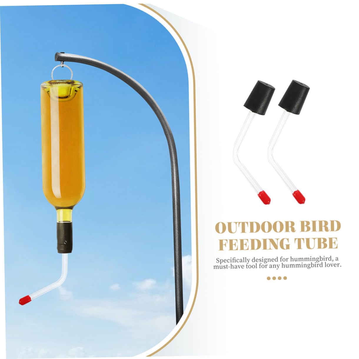 Yardwe 5 Juegos 5 Juegos De Comedero De Agua para Colibríes Comedero para Colibríes Comedero para Pájaros En El Patio Manguera De Agua para Pájaros Comederos para 2 Piezas * 5
