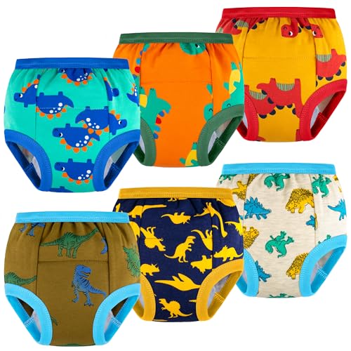 Image of BIG ELEPHANT Toddler Training Pants, Soft Cotton Absorbent Training Underwear for Baby Boys & Girls
