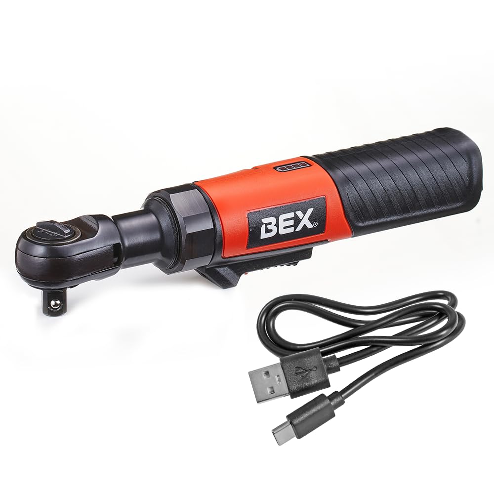 BEX 3/8" portable slim electric ratchet USB charging mini electric ratchet pocket tools cabinet assembly bicycle repair Rechargeable light torque