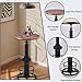 BOKKOLIK Vintage Bistro Table Height Adjustable 38.6-44.4inch Industrial Bar Table for Kitchen Dining Room Coffee House Pub Office Swivel Round Wooden Top for 2-3 People
