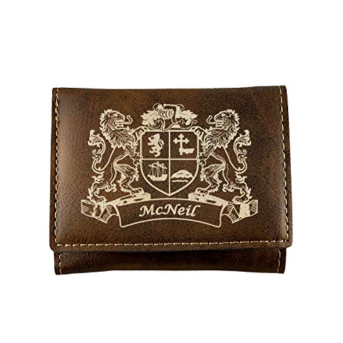 McNeil Irish Coat of Arms Rustic Leather Wallet