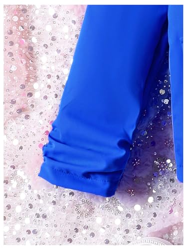 Image of Milumia Girl's 2 Piece Outfits Button Open Front Long Sleeve Blazer and Pants Fall Suit Set