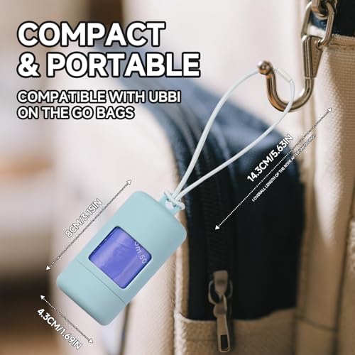 Image of Diaper Bag Dispenser Compatible with Ubbi On The Go Bags, Diaper Trash Bag Dispenser with Strap, Waste Bag Holder for Poop or Dirty Clothes, Disposable Diaper Bag Accessory for Travel, Unscented