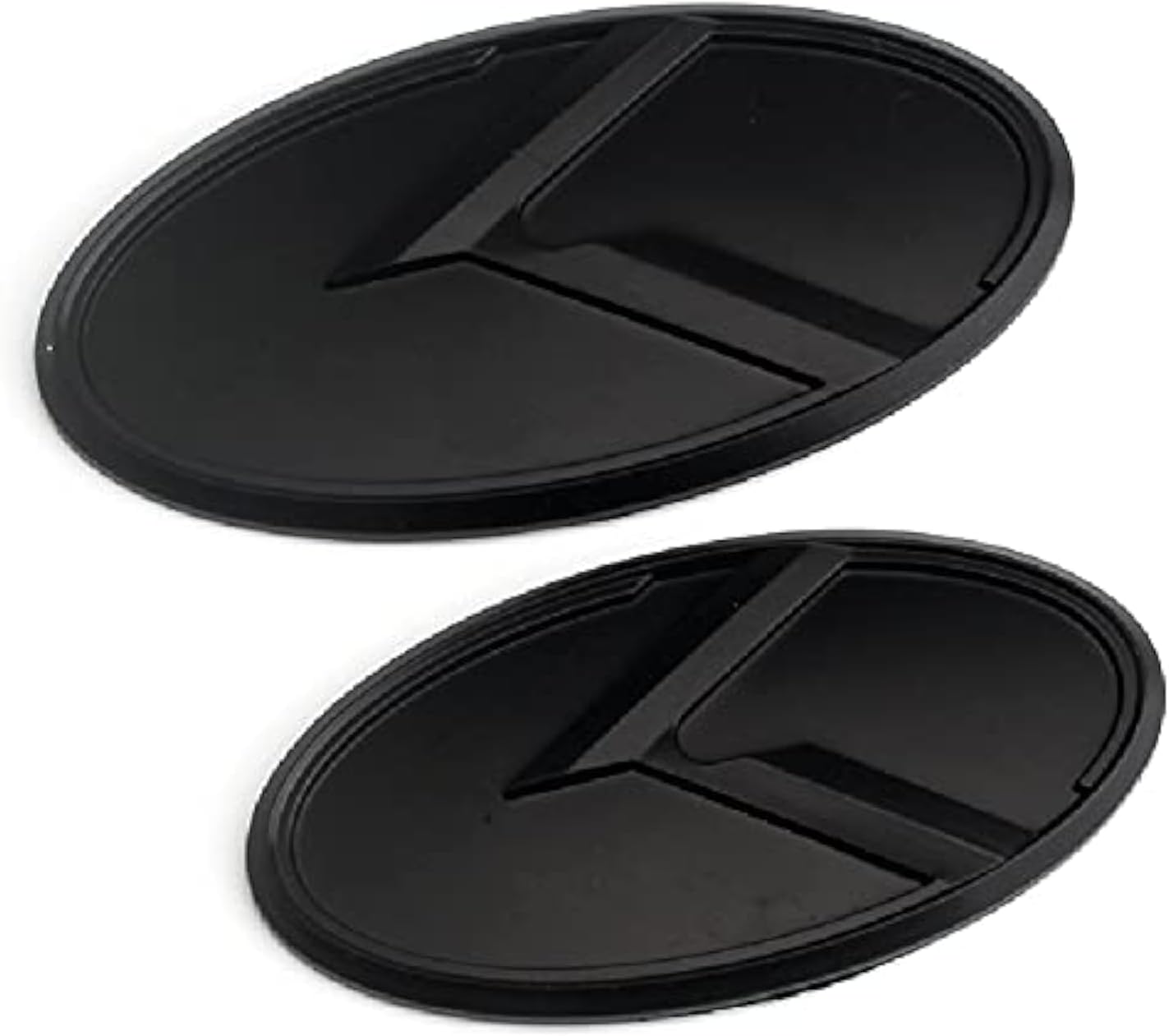 2x Black Front Hood Trunk Emblem K Logo Badges for KIA FORTE RIO OPTIMA (Full black)