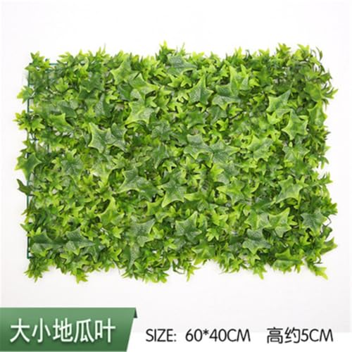 Decoración de pared de planta simulada y césped falso en panel de plástico interior 3