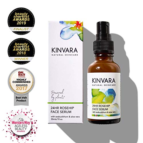 Kinvara Rosehip Face Serum - 30ml | Natural Facial Treatment with Organic Rosehip Oil | Hydrating, Calming & Glowing Concentrated Formula with Hyaluronic Acid, Seabuckthorn & Aloe Vera | Vegan - Image 6