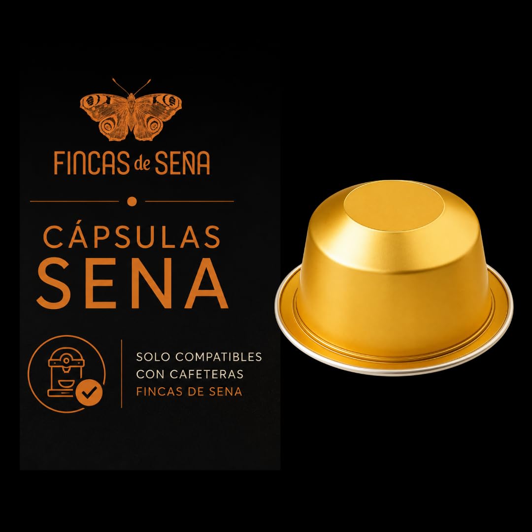 Fincas de Sena Pack Máquina Spark + 60 Cápsulas Especialidad | 3 Variedades Incluidas, Aluminio 100% Reciclable, Brasil y Colombia, Puntuación SCA Alta, 60 Cápsulas en Total