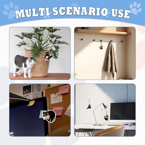 Image of Cute Black Cat Car Air Fresheners Ornaments, 10Pcs Hanging Decoration Fresheners, Long-Lasting Scent for Car Interior, Home, Office