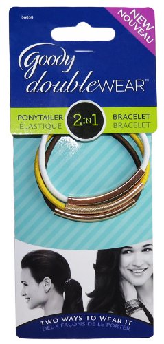 GOODY Ponytail & Bracelet Brown/Yellow/White- Gold