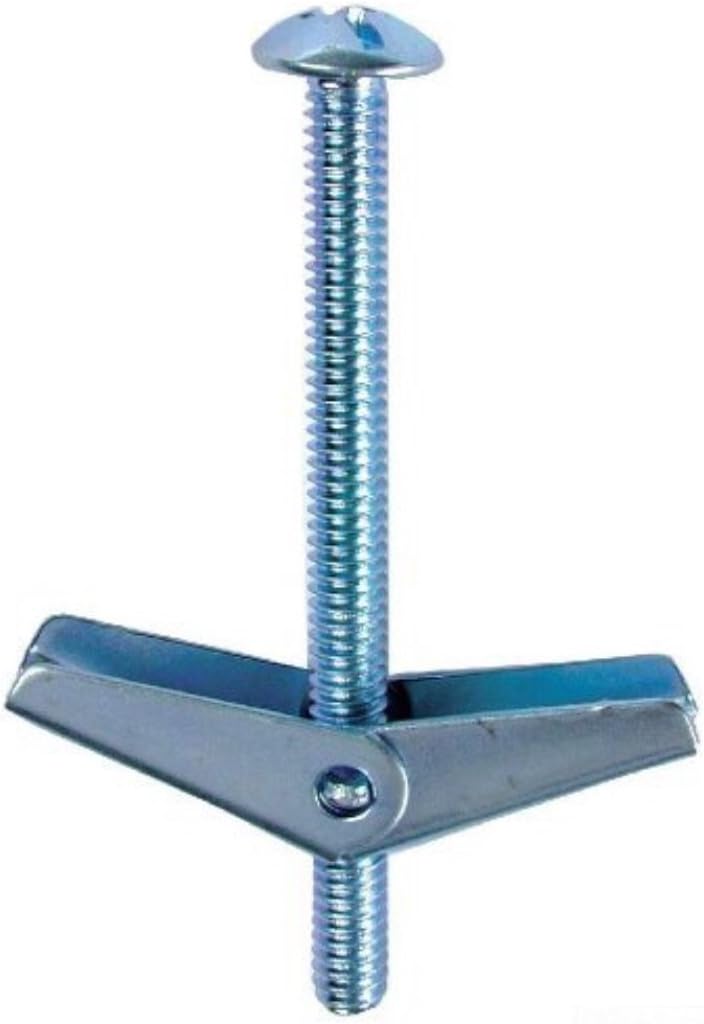 L.H. Dottie TB364DS Toggle Bolt, Mushroom Head, Slotted/Square, 3/16-Inch Diameter by 4-Inch Length, Zinc Plated, 50-Pack