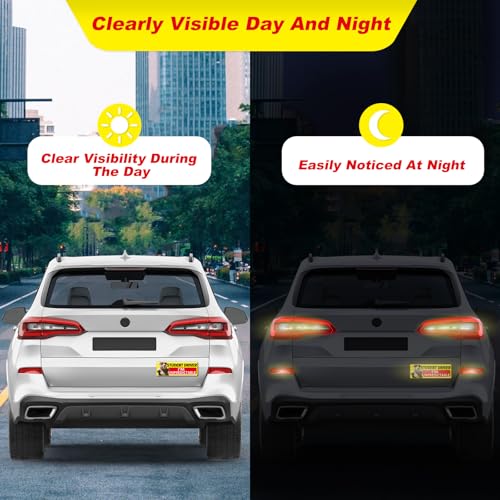 Image of Student Driver Sticker Magnet for Car - Cosmisun 4 Pcs Capybara New Driver Magnet for Car Cute Cartoon Animal Reflective Magnetic Vehicle Bumper Stickers Decal Safety Sign for Teens Driver Learner