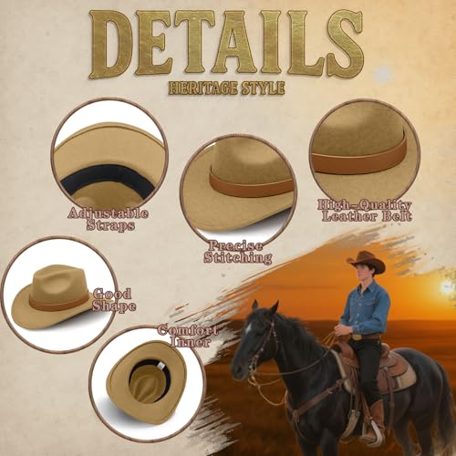 Custom Cowboy Hat Personalized Western Hats for Men,Customized Toddler Cowboy Hat for Boys with Engraved Name Leather Hatband3