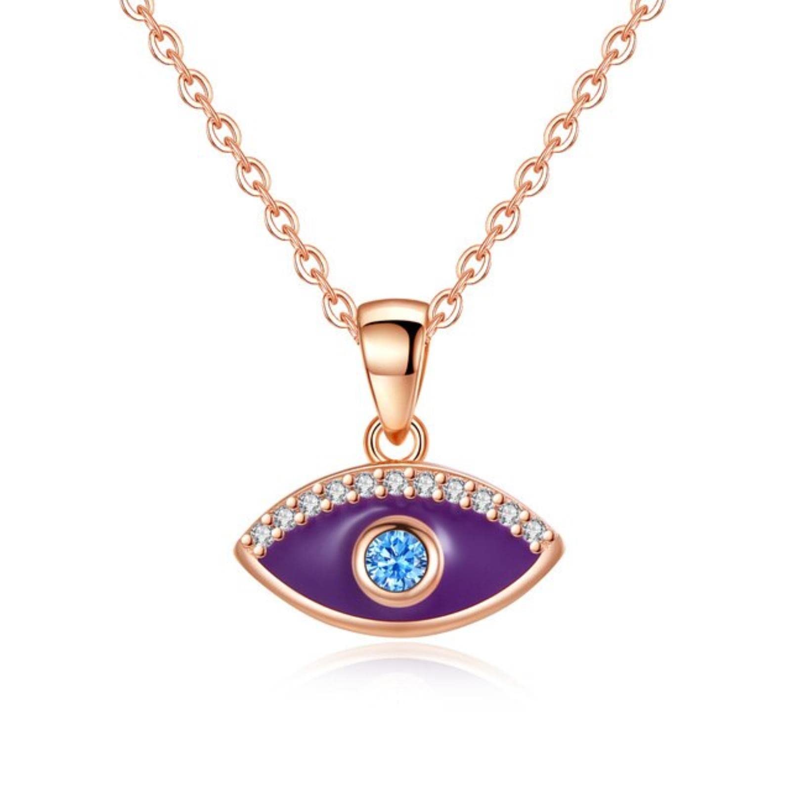 Productos para niñas, collar con colgante de ojo de corazón de la suerte de cristal de Plata de Ley 925 turco malvado, joyería con abalorio para mujer s