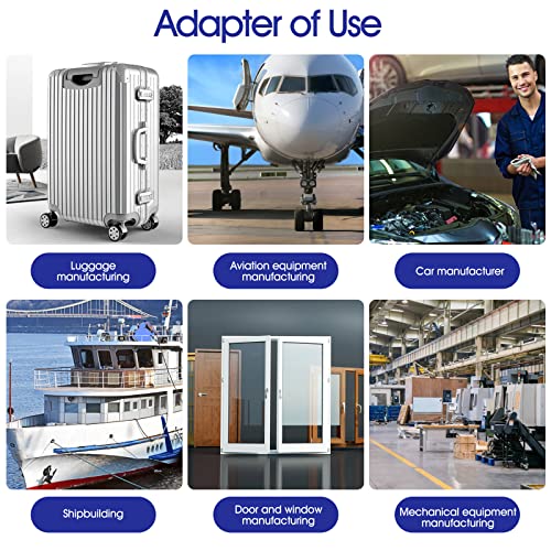 Rzx Pneumatic Tool Air Riveter - 3/32", 1/8", 5/32", 3/16" And 1/4" Capacity With 50Pcs Open End Blind Rivet (1) #TOP6