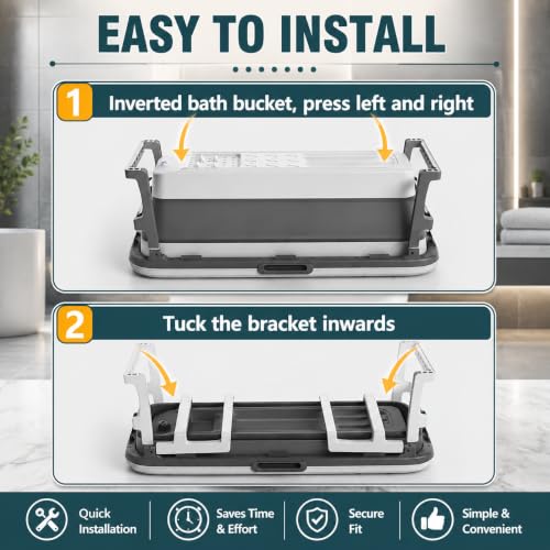 Image of Large Bathtub for Adults 6 Feet Foldable bath tub for bathroom with Temperature Meter and bath pillow 148Lx62Wx52H CM Hot and ice spa bathtub for home Portable adult bathtubs(Grey)