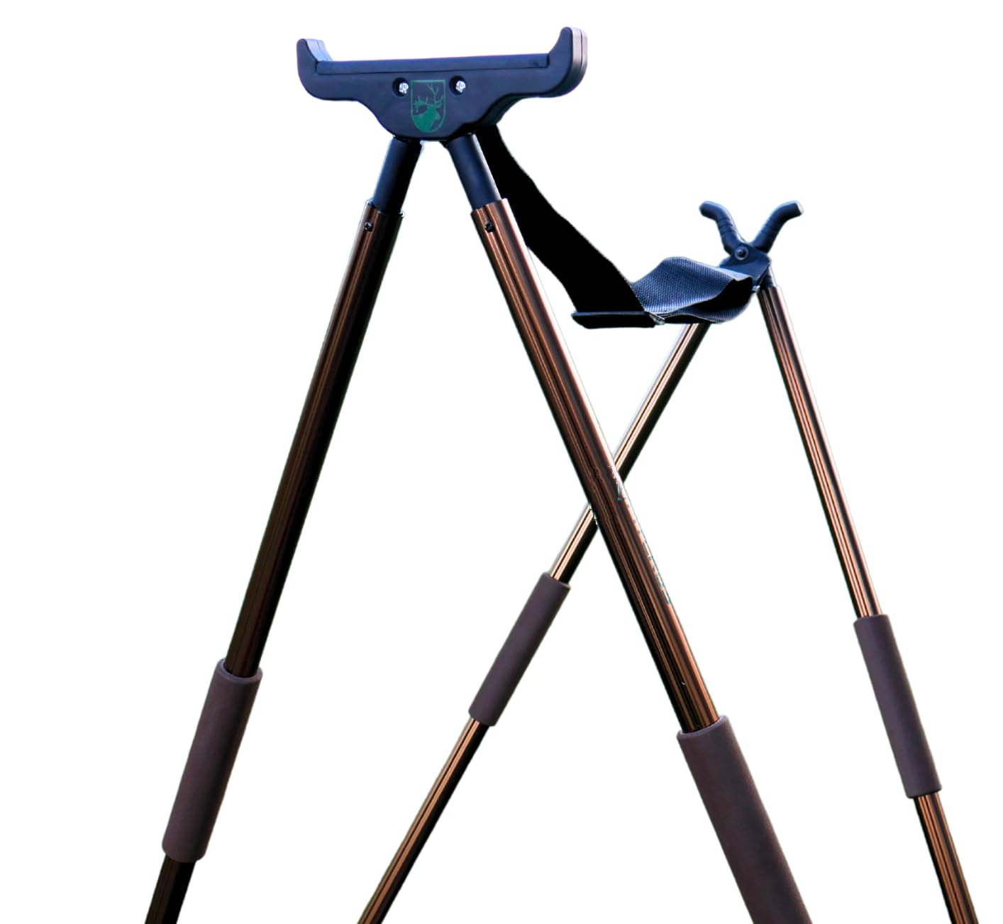 Jagd Zielstock Pirschstock 4 beinig Neue Modell mit 14 cm breite Basis stabil