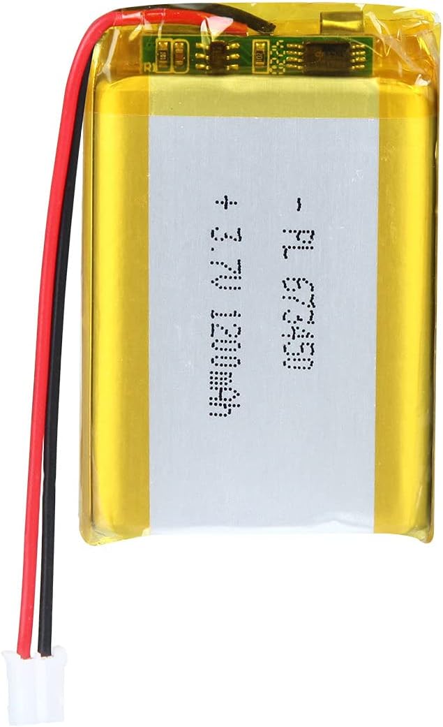 YDL 3.7V 1200mAh 673450 Lipo Battery Rechargeable Lithium Polymer ion Battery Pack with PH2.0mm JST Connector