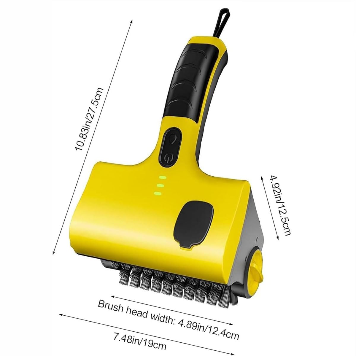 Szczotka do grilla, elektryczna szczotka do czyszczenia grilla z wymienną głowicą, środek do czyszczenia płytek 360° z baterią 2600 Mah i portem wtrysku wody, do łazienek, samochodów, podłóg, płytek
