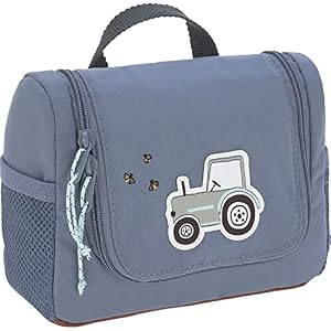 LÄSSIG Kinder Kulturtasche Waschbeutel Waschtasche Kulturbeutel zum Hängen, 20 cm/Mini Washbag Adventure Tractor