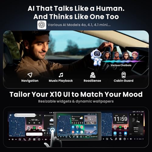 Image of X10 AI ScenePilot 12.5 inch QLED Touchscreen Android Car Stereo with Dash Cam