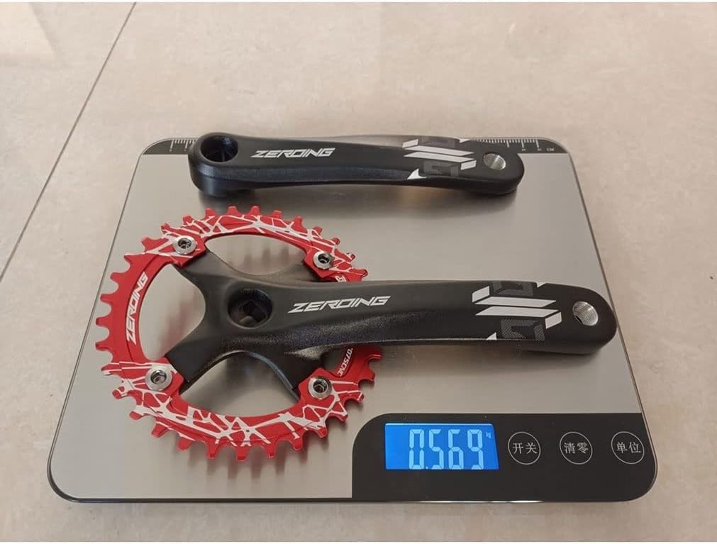 Guarnitura di Ricambio in Acciaio A velocità Singola (pedivelle, Disco A Dente Singolo) Il Set di Pedivelle È Adatto for La Maggior Parte delle Biciclette A velocità Singola