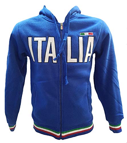 BrolloGroup Sweat à capuche pour homme Italie Turistique bleu ou gris PS 32587, bleu, XXXL