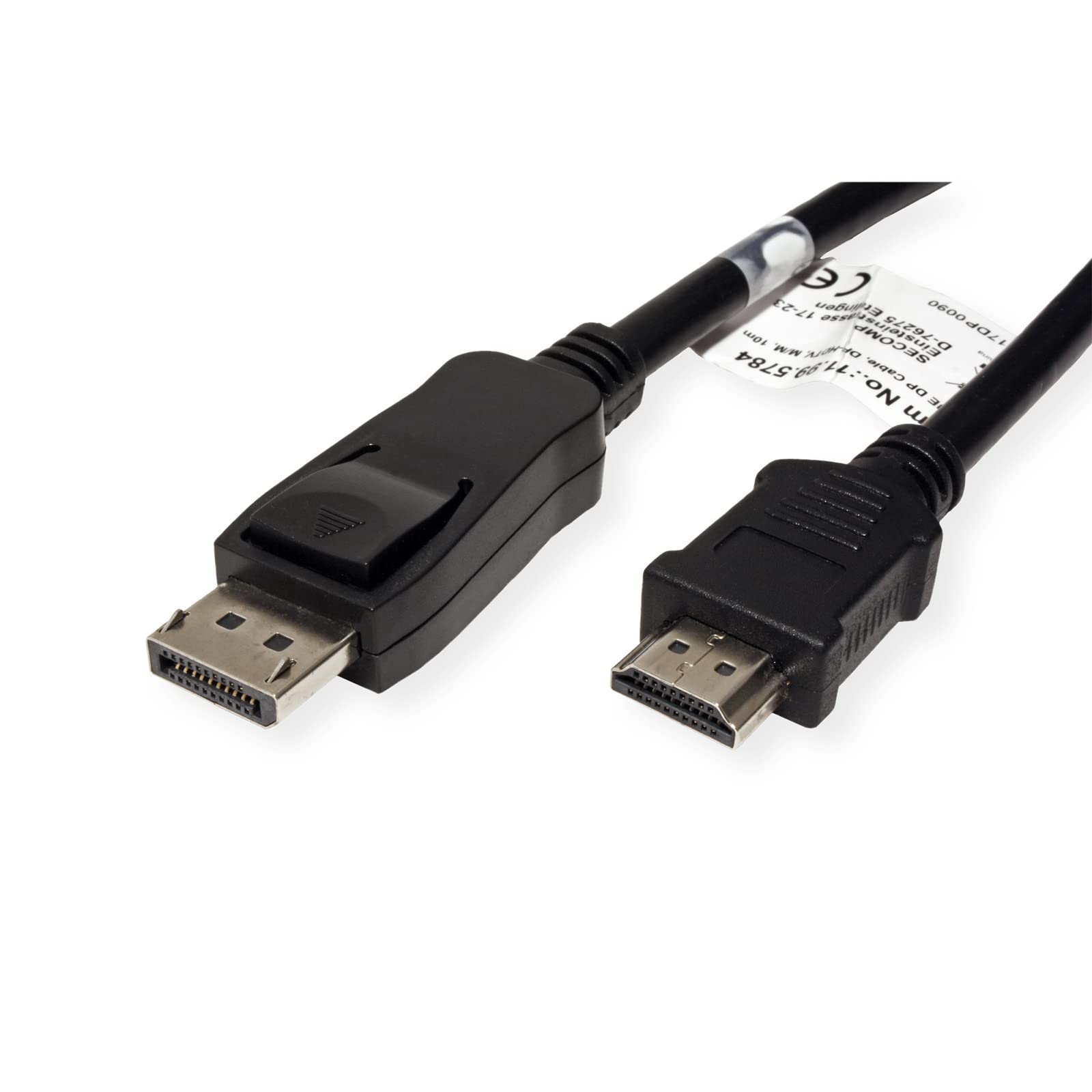 Value 11995784 Câble DisplayPort DP mâle vers HDTV mâle 10 m Noir