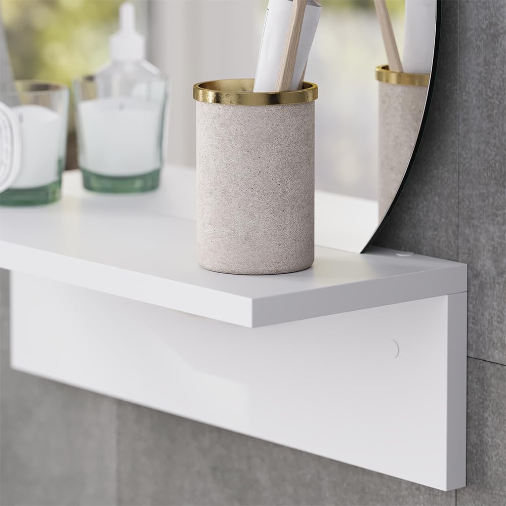 Vicco Miroir Mural Elyra, Blanc, 40x47.5cm
