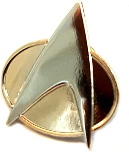 Mainly Metal Gold Plated Pin Badge TNG Trek Next Gen Communicator (25mm)