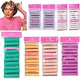 80pcs Perm Rods Long Cold Wave Rods 6 Size Perm Rod for Natural Hair Jumbo Large Medium Small Hair...
