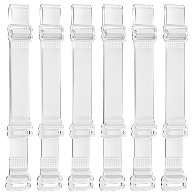 asunfish Women PU Material Invisible Clear Bra Strap-2 Non-Slip Adjustable Bra Strap Soft Transparent Shoulder Strap(Pack Of 2)-picture-23