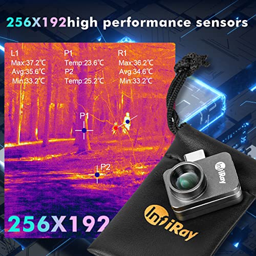 (Android Only) Infiray Xinfrared P2 Pro Thermal Camera With Magnetic Macro Lens For Android Type-C Smartphones, 9G Fully Metal Body, 25Hz 256X192 Resolution, Support Android 9.0 And Above #TOP4