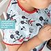 Bumkins Disney Short Sleeve Bib for Girl or Boy, Toddler and Kids for 1-3 Years, Large Size, Essential Must Have for Junior Children, Eating, Mess Saving Soft Fabric Apron for Play, Mickey Mouse