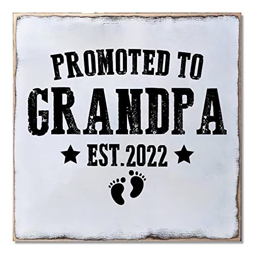 Panneau en bois New Grandpa Gift 40,6x40,6 cm suspendre