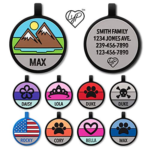 Love Your Pets Soundless Pet Tag - Designer Deep Engraved Silicone – Durable