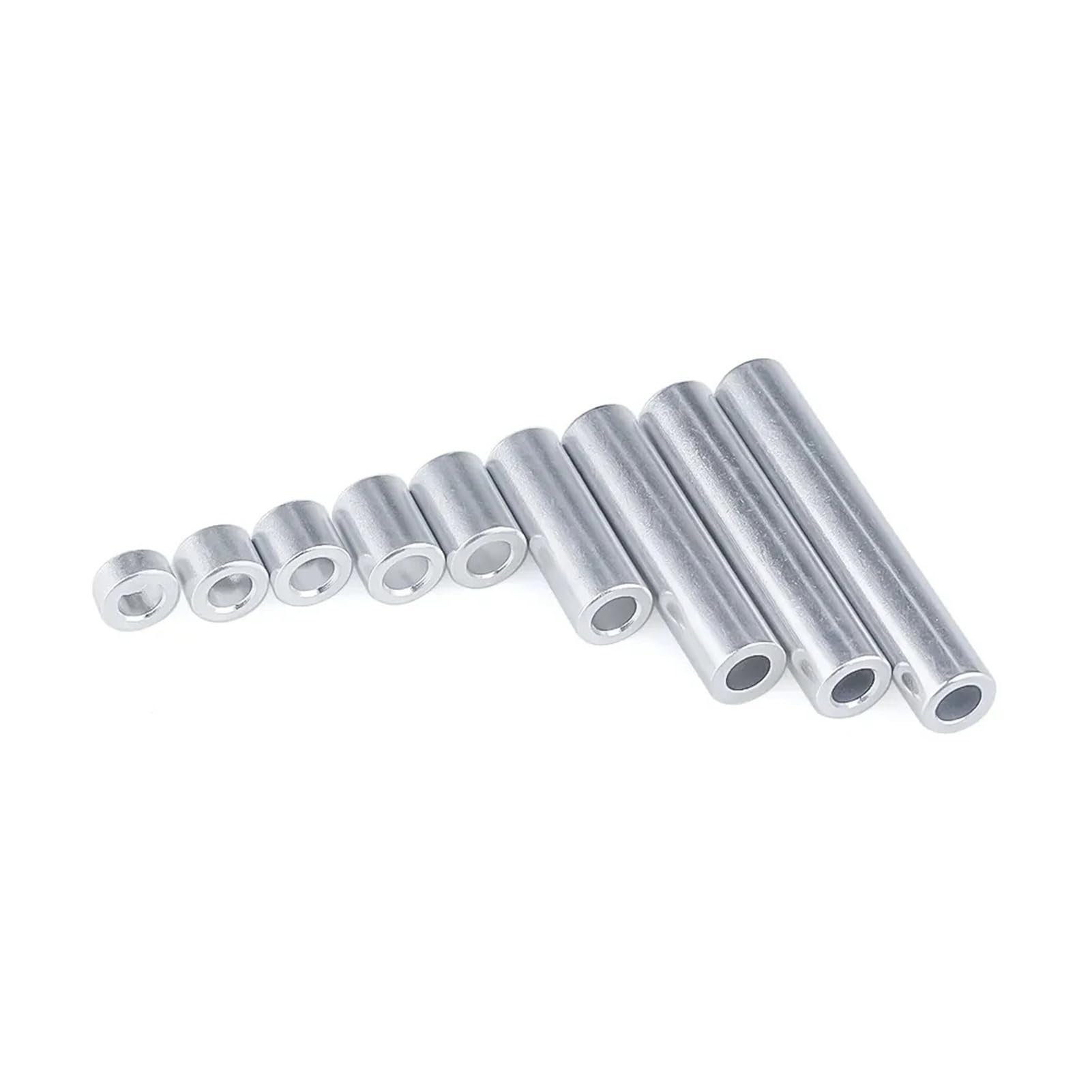 10 szt. Aluminiowe okrągłe podkładki dystansowe - M3 M4 M5 M6 M8 Podkładka płaska Tuleja Uszczelka Dystans dystansowy (długości od 3 mm do 70 mm)(M8xL40mm)