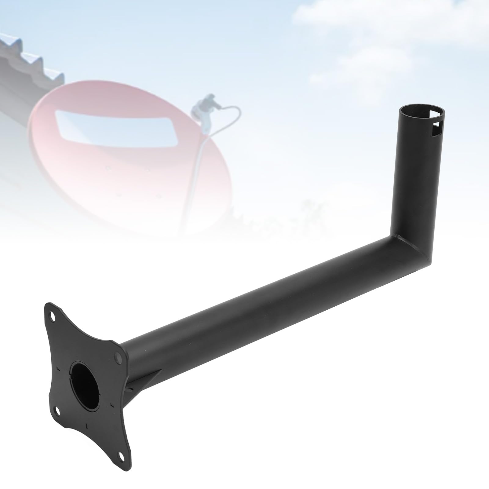 KIT DE Montage Mural sur Le Toit pour ANTENNE Satellite Coupe-Vent KIT Internet V2 Noir