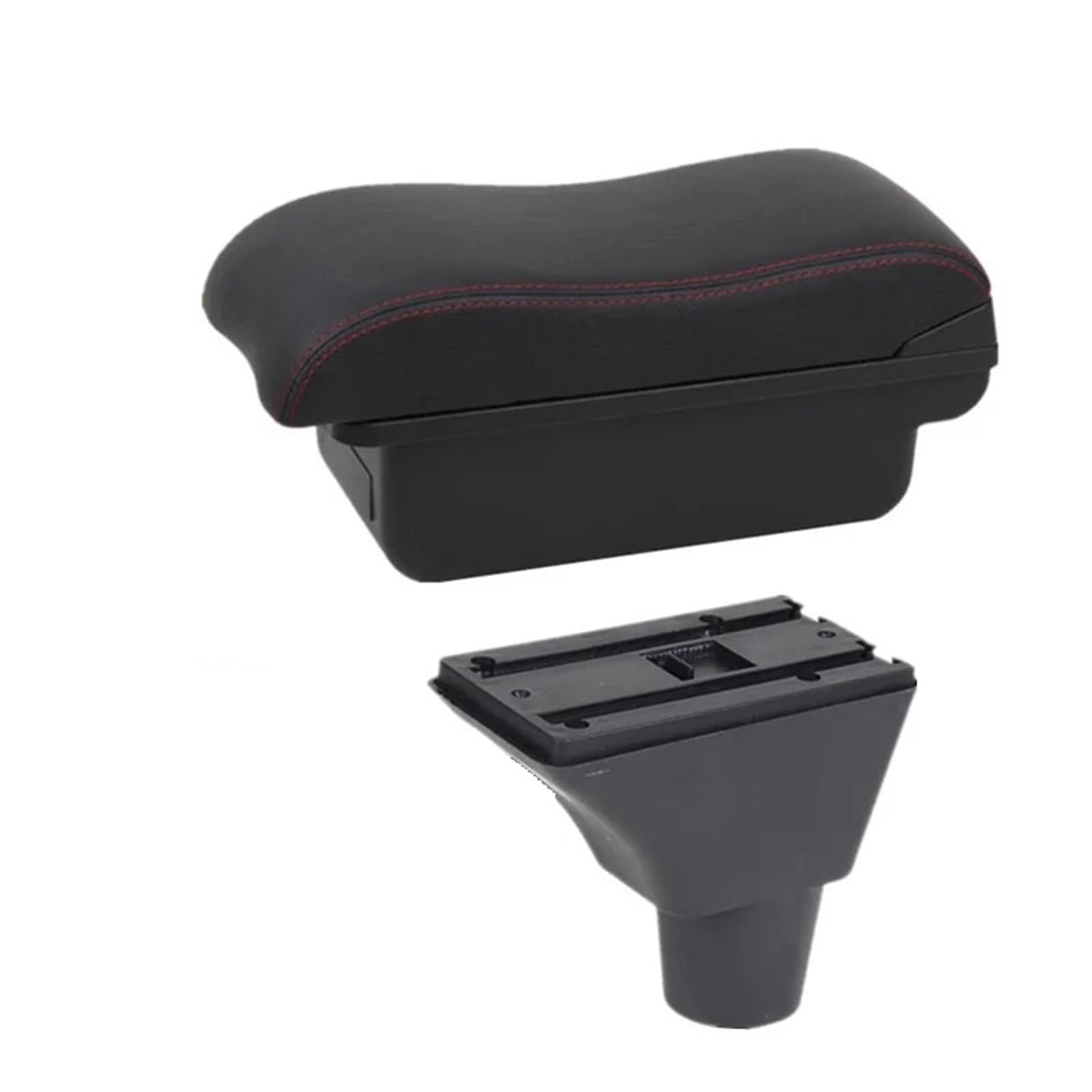 Hguvsjd Armrest Box For Sandero For Stepway For Logan 2 Armrest Storage Box Retrofit Accessories Car Armrests(A red line No USB)