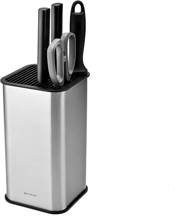 KITCHENDAO XL Stainless Steel Universal Knife Block Holder