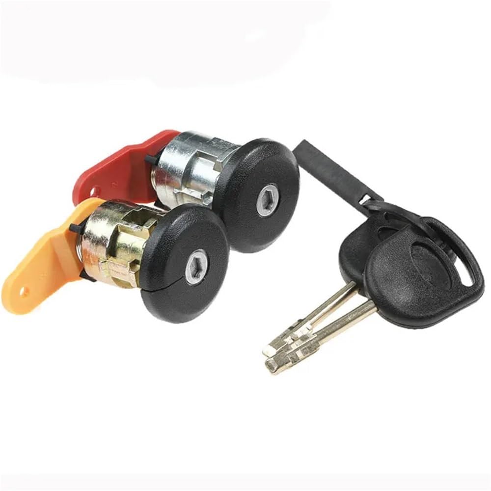 Hzsmyxgs One Color Car Door Lock 7177664516 Compatible With Ka For Escort For Fiesta Door Lock Core Car Door Lock Full Set With 2 Keys(3Pcs)
